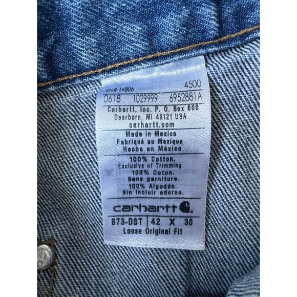 Carhartt Double Front Denim Logger Loose Original Fit - Picture 4 of 8